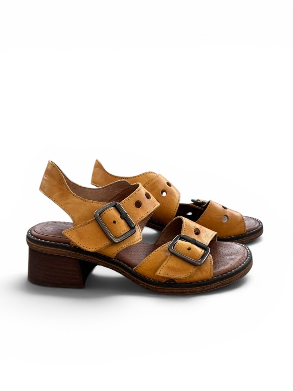 Casta Leather Yellow Sandals